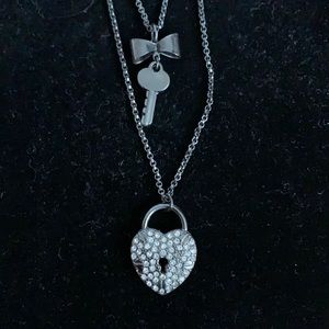 Betsey Johnson Heart Locket Necklace